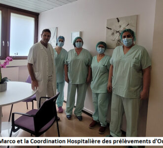 Le Dr Di Marco et la coordination Hospitalière de prélèvement d'organes
